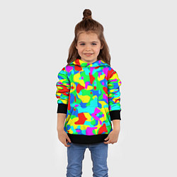 Толстовка-худи детская Форма маляра - кляксы, цвет: 3D-черный — фото 2