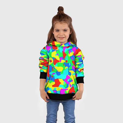 Детская толстовка Форма маляра - кляксы / 3D-Черный – фото 4