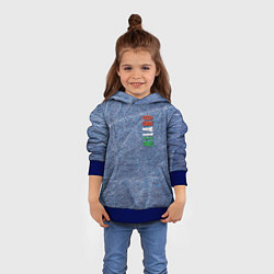 Толстовка-худи детская Milano - Italy - Jeans - Fashion, цвет: 3D-синий — фото 2