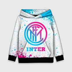 Толстовка-худи детская Inter neon gradient style, цвет: 3D-черный