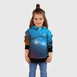 Толстовка-худи детская Бесконечное космическое пространство - Nasa, цвет: 3D-черный — фото 2