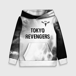 Толстовка-худи детская Tokyo Revengers glitch на светлом фоне: символ све, цвет: 3D-белый