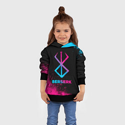 Толстовка-худи детская Berserk - neon gradient, цвет: 3D-черный — фото 2