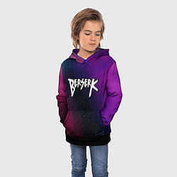 Толстовка-худи детская Berserk gradient space, цвет: 3D-черный — фото 2