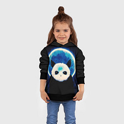 Толстовка-худи детская Святой панда, цвет: 3D-черный — фото 2