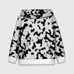 Толстовка-худи детская Далматин - текстура, цвет: 3D-белый