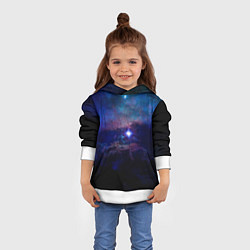Толстовка-худи детская Звёздное небо, цвет: 3D-белый — фото 2