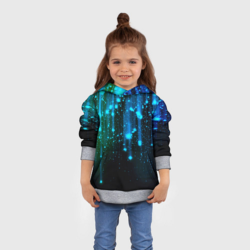 Детская толстовка Space - starfall / 3D-Меланж – фото 4