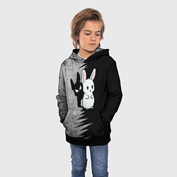Толстовка-худи детская Теневой зайка, цвет: 3D-черный — фото 2