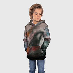 Толстовка-худи детская Темнота, тени и краски, цвет: 3D-черный — фото 2