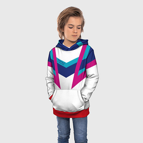 Детская толстовка FIRM белый спортик / 3D-Красный – фото 3