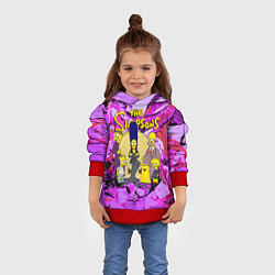Толстовка-худи детская The flighty Simpsons family, цвет: 3D-красный — фото 2