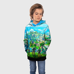 Толстовка-худи детская Фортнайт, цвет: 3D-черный — фото 2