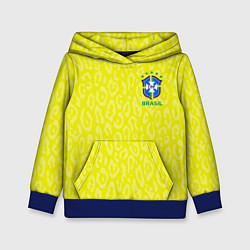 Толстовка-худи детская Форма сборной Бразилии ЧМ 2022, цвет: 3D-синий
