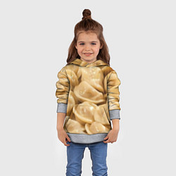Толстовка-худи детская Пельмени, цвет: 3D-меланж — фото 2