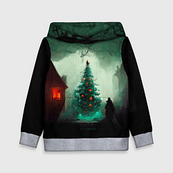 Толстовка-худи детская Тёмное рождество, цвет: 3D-меланж