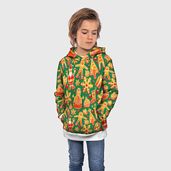 Толстовка-худи детская Christmas decorations with gifts, цвет: 3D-белый — фото 2