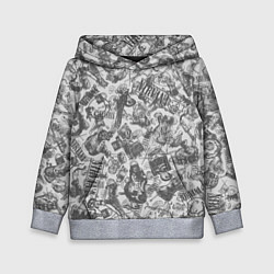 Толстовка-худи детская Nirvana style light, цвет: 3D-меланж