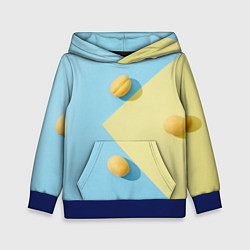 Детская толстовка Жёлтый и голубой цвета и абрикосы
