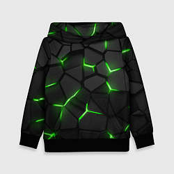 Толстовка-худи детская Green neon steel, цвет: 3D-черный
