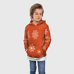 Толстовка-худи детская Orange snow, цвет: 3D-белый — фото 2