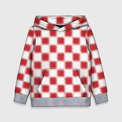 Детская толстовка Красно-белый узор