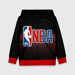Толстовка-худи детская NBA - logo, цвет: 3D-красный