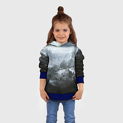 Толстовка-худи детская Природа Скайрима, цвет: 3D-синий — фото 2