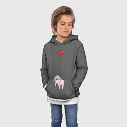 Толстовка-худи детская Ketnipz love, цвет: 3D-белый — фото 2