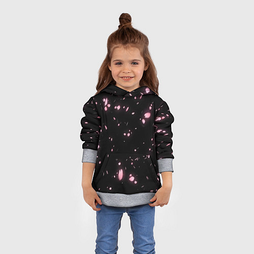 Детская толстовка Неоновые липестки сакуры / 3D-Меланж – фото 4