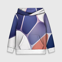 Детская толстовка Узор из синих, фиолетовых, белых и оранжевых камне