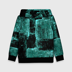Толстовка-худи детская Зелёный абстракт, цвет: 3D-черный