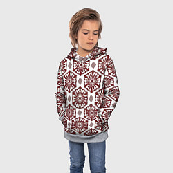 Толстовка-худи детская Ромб и орнамент, цвет: 3D-меланж — фото 2