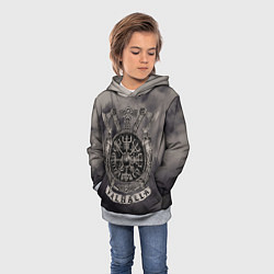 Толстовка-худи детская Вальхалла викингов, цвет: 3D-меланж — фото 2