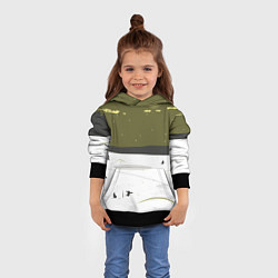Толстовка-худи детская Зимняя рыбалка, цвет: 3D-черный — фото 2