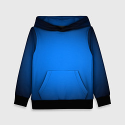 Толстовка-худи детская Лазурный фон и черная виньетка, цвет: 3D-черный