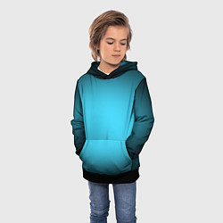 Толстовка-худи детская Небесный градиент, цвет: 3D-черный — фото 2