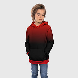 Толстовка-худи детская Дерзкий градиент, цвет: 3D-красный — фото 2