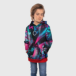 Толстовка-худи детская Neon money, цвет: 3D-красный — фото 2