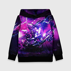 Толстовка-худи детская Неоновый катаклизм, цвет: 3D-черный