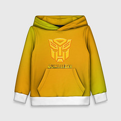 Толстовка-худи детская Bumblebee градиент, цвет: 3D-белый