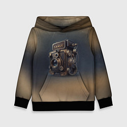 Толстовка-худи детская Странный фотоаппарат, цвет: 3D-черный