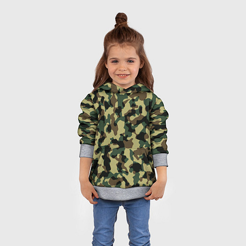 Детская толстовка Военный камуфляж / 3D-Меланж – фото 4