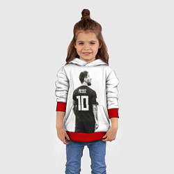Толстовка-худи детская 10 Leo Messi, цвет: 3D-красный — фото 2