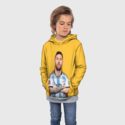 Толстовка-худи детская Lionel Messi 10, цвет: 3D-меланж — фото 2