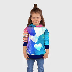 Толстовка-худи детская Dreamy Hearts Multicolor, цвет: 3D-синий — фото 2