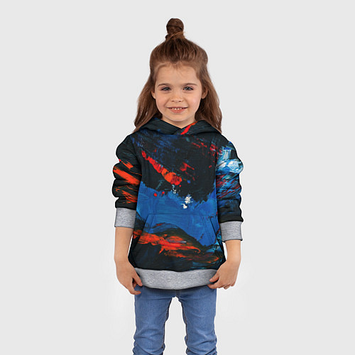Детская толстовка Краска гуашь / 3D-Меланж – фото 4