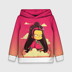 Толстовка-худи детская Kamado Nezuko simpson, цвет: 3D-белый