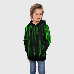 Толстовка-худи детская Двоичная система исчисления, цвет: 3D-черный — фото 2