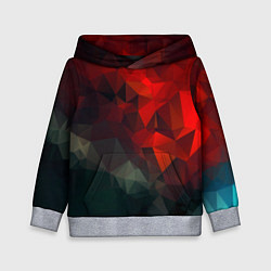 Толстовка-худи детская Битва двух абстракций, цвет: 3D-меланж